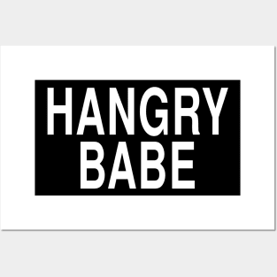 Hangry Babe: Funny Hungry Girl Foodie Gift Posters and Art